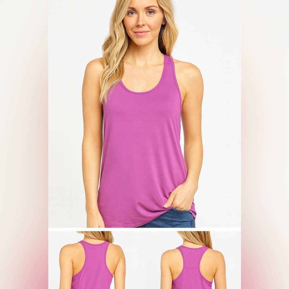 Woman’s lavender razorback tank top size medium no issues